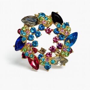 Elegant Multicolor Floral Brooch.